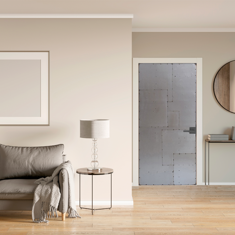 Scrap Metal Interior Door - Rustica Custom Doors