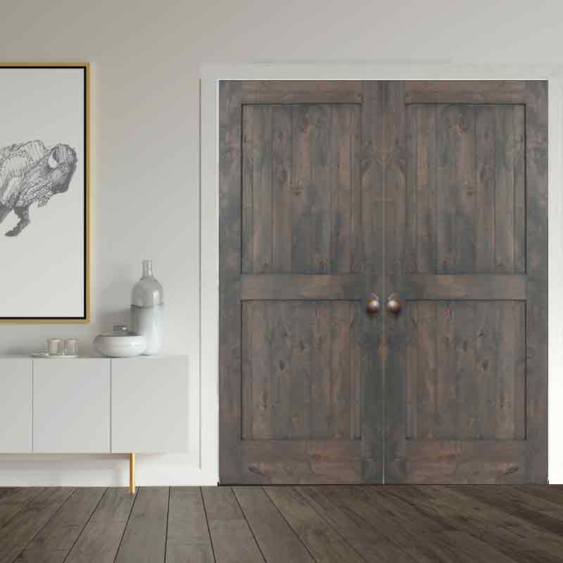 Two Panel Interior Double Door - Rustica Custom Doors
