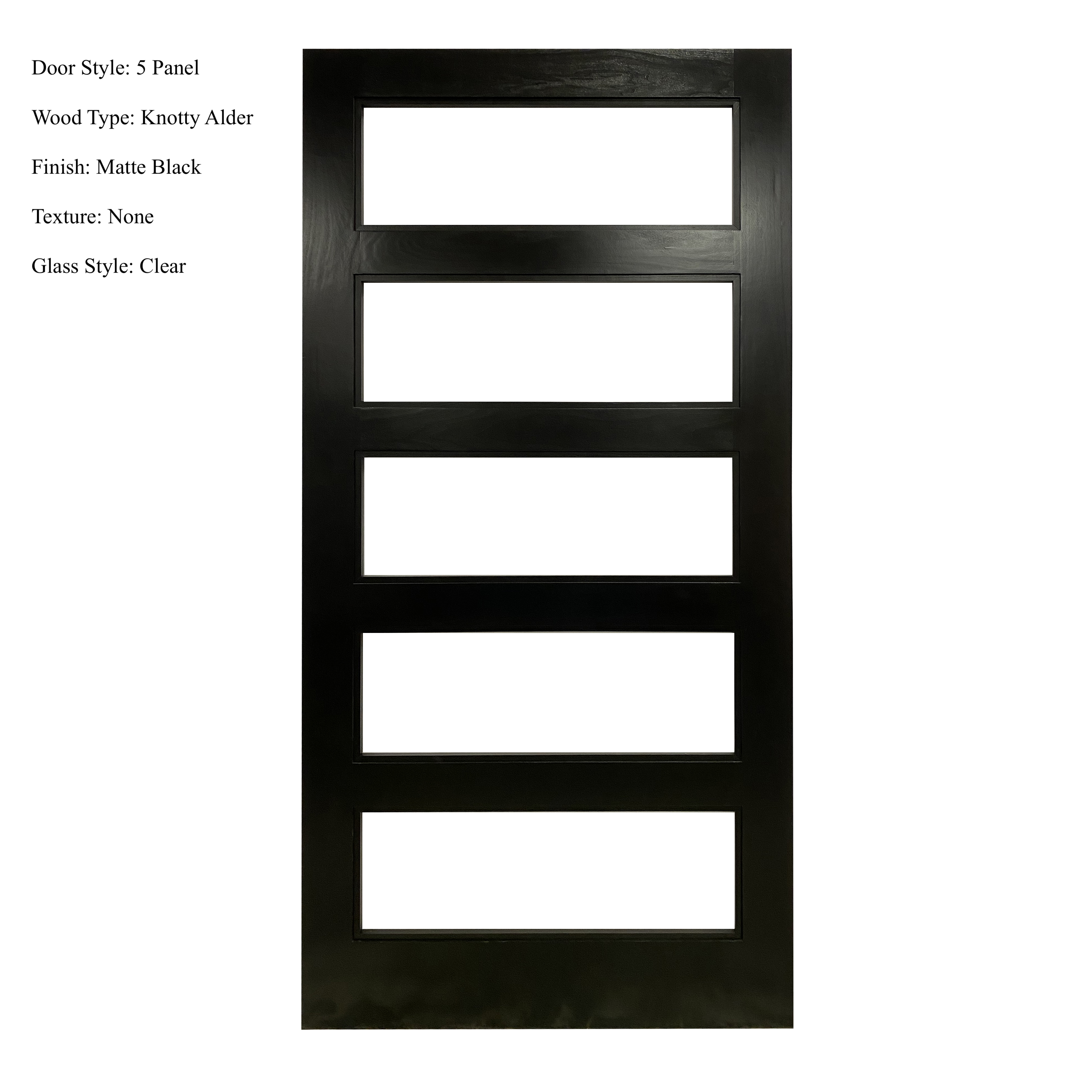 5 Panel Interior Door - Rustica Custom Doors