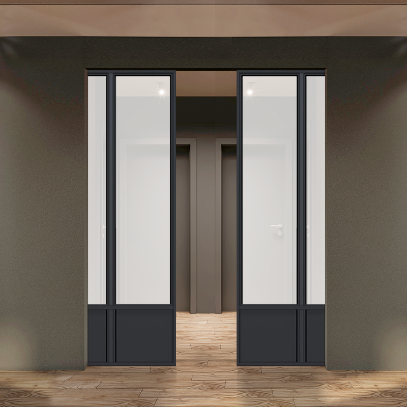 Canter Double Converging Pocket Doors - Rustica Custom Doors