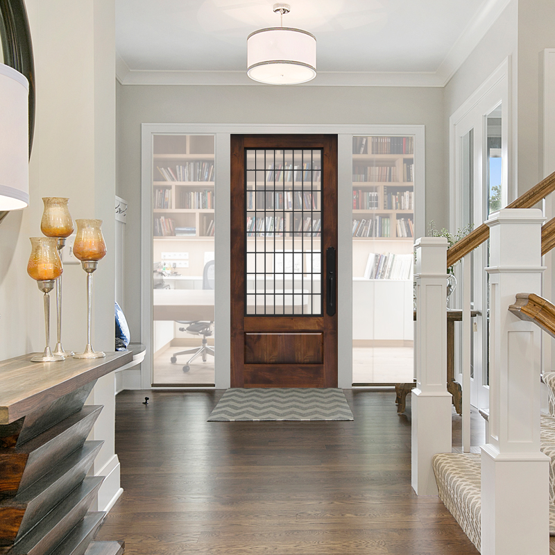 Window Grindstone Grindstone Interior With Sidelights And Transom Window - Rustica Custom ...